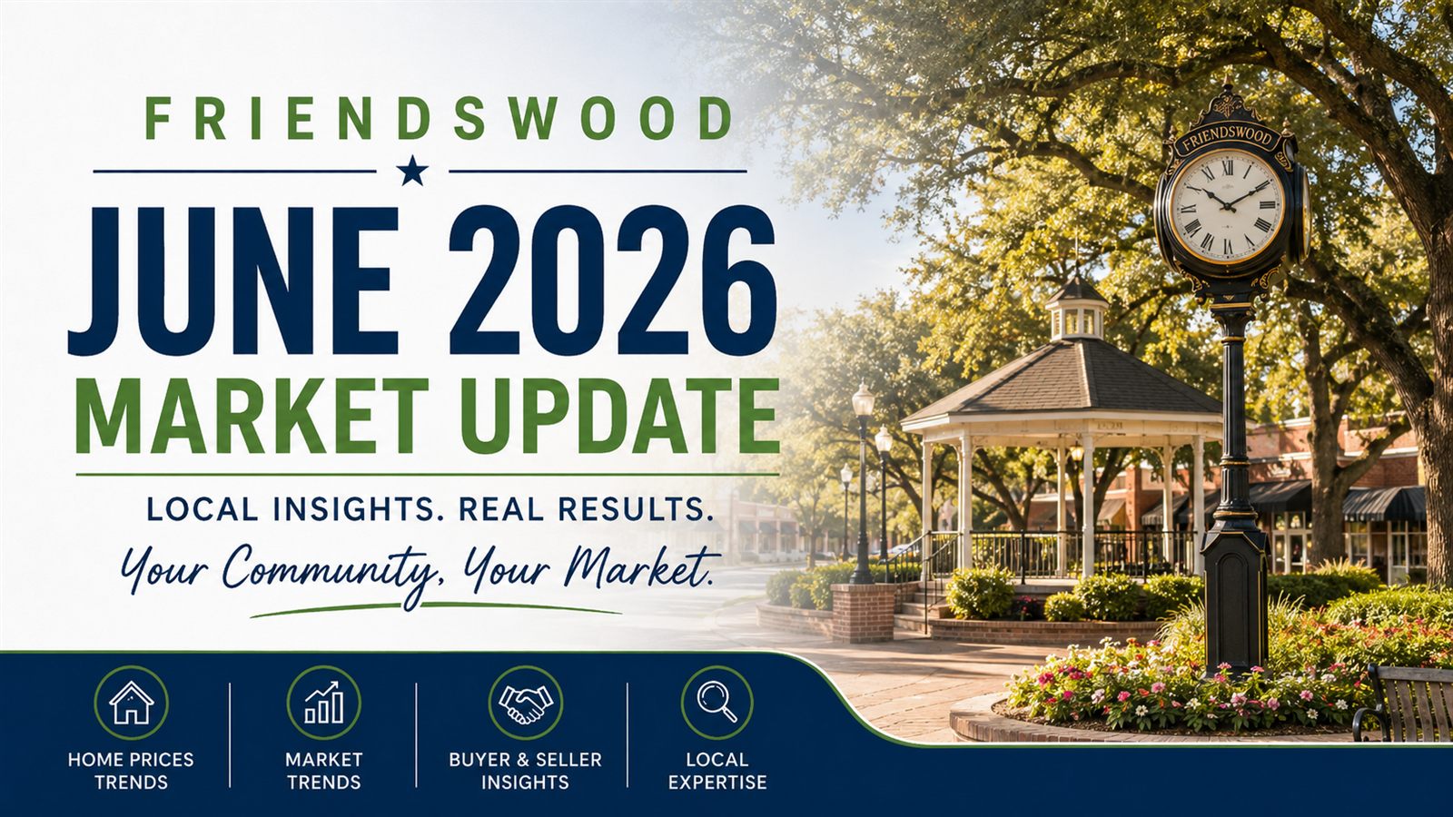 Friendswood TX real estate market update — June 2026: median sale price, days on market, and neighborhood breakdown